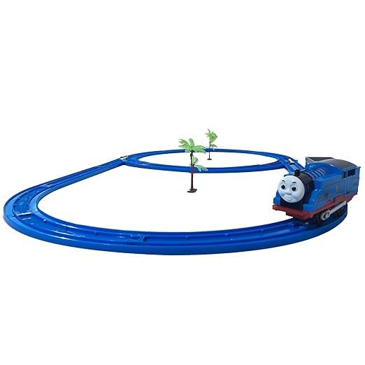 Battery Operated Tomas Toy Train Track Set with Sound and Flashing Lights Train with Coal Wagon, Tanker