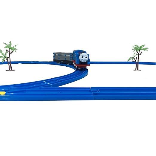 Battery Operated Tomas Toy Train Track Set with Sound and Flashing Lights Train with Coal Wagon, Tanker