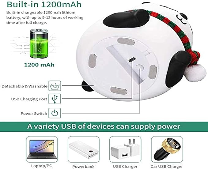 Touch Silicone Panda Light ā Night Light for Kids, Girls & Boys | Cute Bedroom Decor for Women | Valentine Special