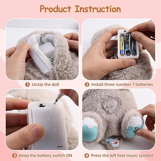 Breathing Teddy Bear with Light Otter Glowing Music for Baby Sensory Sleep Lights Rhythmic Simulation Plush for Babies Kids Soothing Sound and Decor Item Specially for Valentine Gift