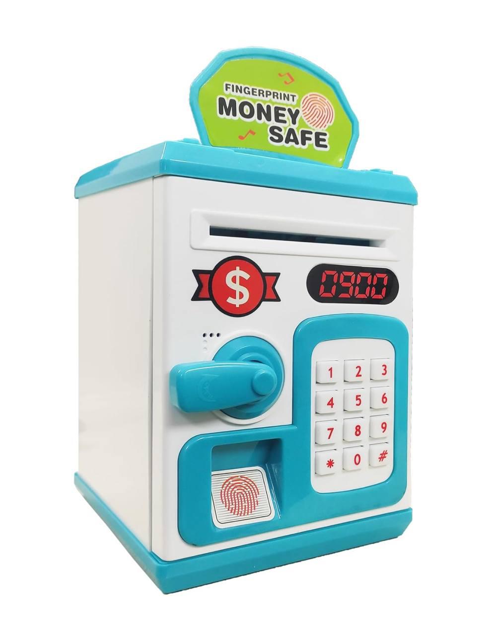 Money Safe Kids with Finger Print Sensor Piggy, Savings Bank with Electronic Lock - Pink
