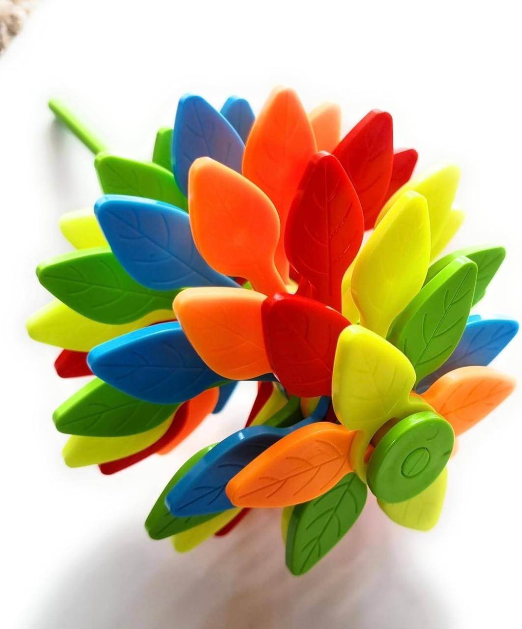 Candy Flower Toy, Multicoloured Petals on Stick, Set of 2