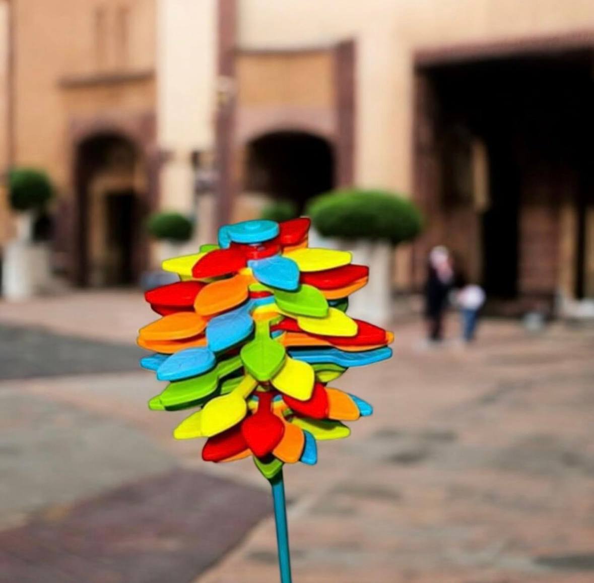 Candy Flower Toy, Multicoloured Petals on Stick, Set of 2