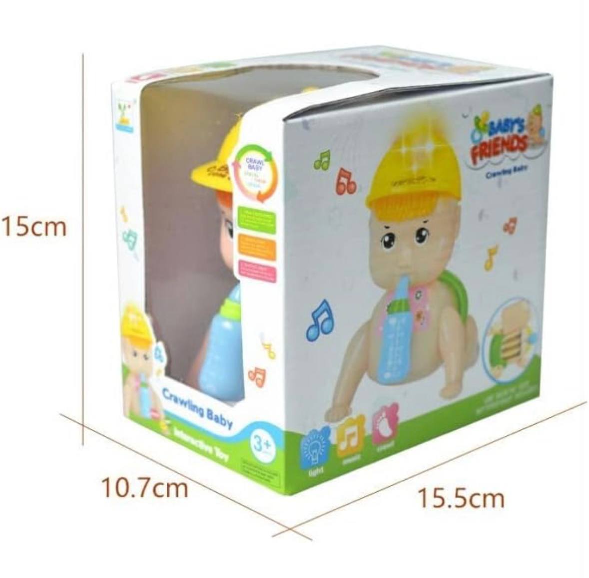 Crawling Baby Toy with Lights and Music | Interactive Moving Infant Toy with Sound and Soft Body | Tummy Time Toy for Babies 6 to 18 Months | Early Learning Gift for Boys and Girls