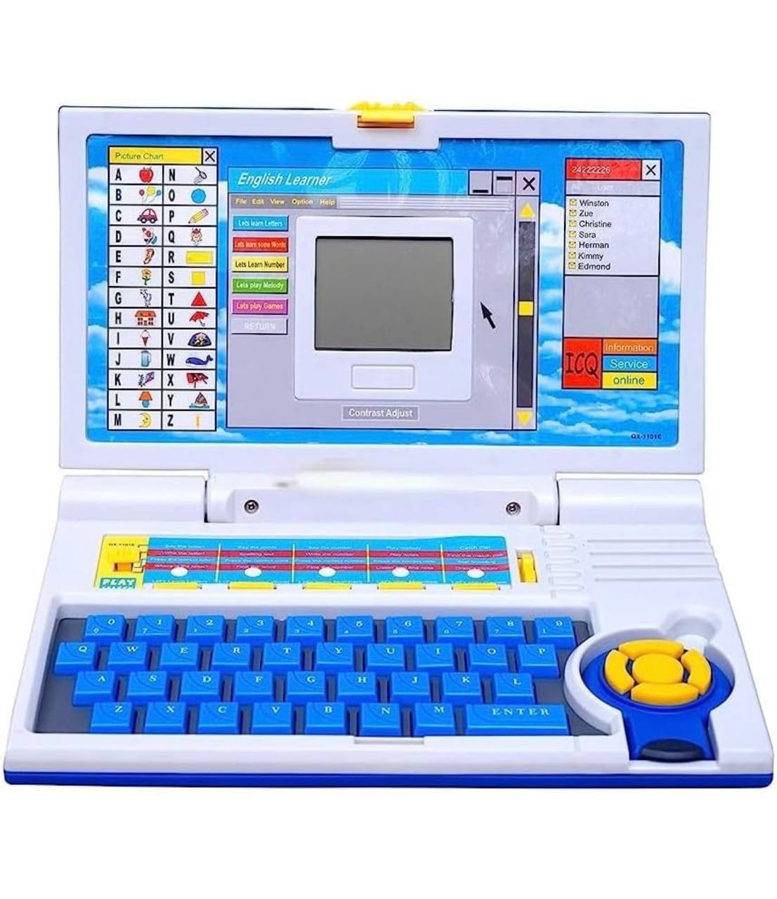 Kids Learning Laptop Notebook Toy With 20 Fun Activity Learning Modes To Learn Alphabet,Words,Numbers,Play Games&Music-Learning Educational Computer for Kids Ages 3+ with Mouse,Multicolor
